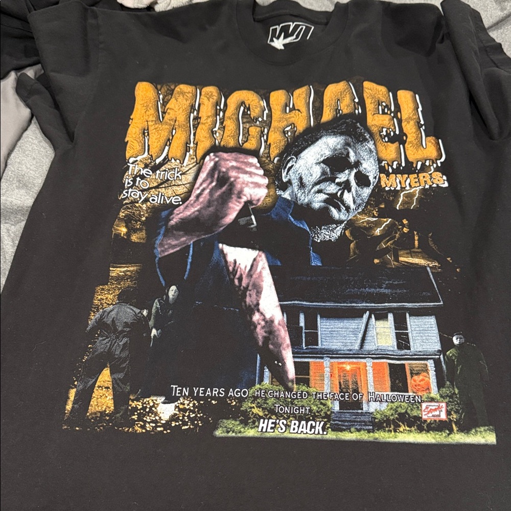 Michael Myers Black Graphic T-Shirt